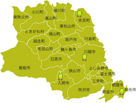 協同組合 埼玉県畳協会 東部会員地図